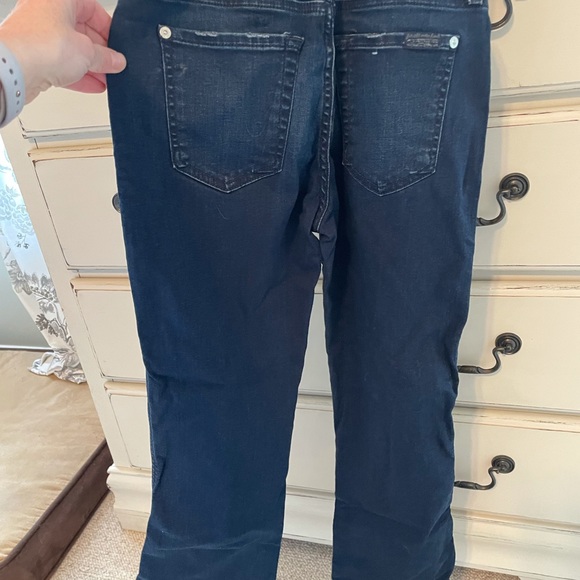 EUC 7 For All Mankind Maternity Ankle Frey Jeans Sz 26 - Picture 2 of 4